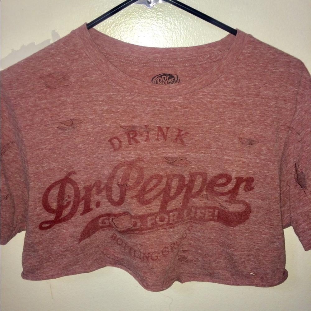 Dr.pepper Distressed crop top
